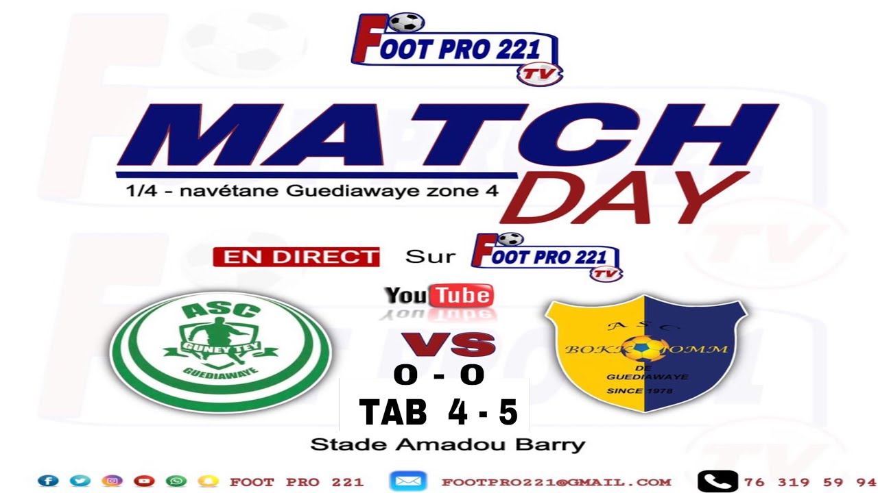 1/4  NEVÉTANE  GUEDIAWAYE  ZONE 4  GUNEY TEY  VS  BOKK JOMM