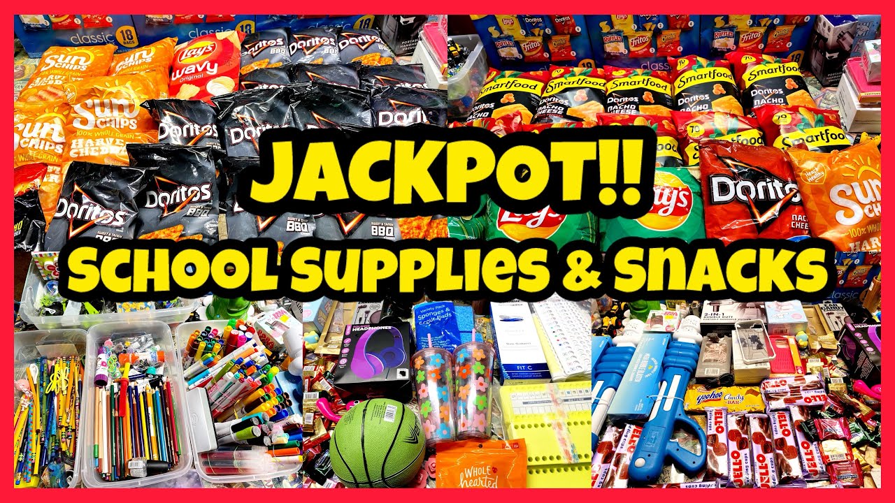 DUMPSTER DIVING JACKPOT SCHOOL SUPPLIES & SNACKS OVERLOAD