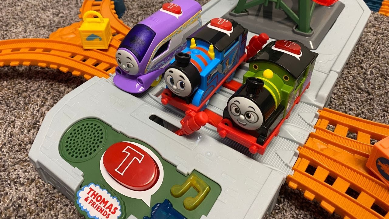 Talking Trains & Talking Cranky Delivery Train Set | Kana, Wiff, and Thomas - Thomas & Friends