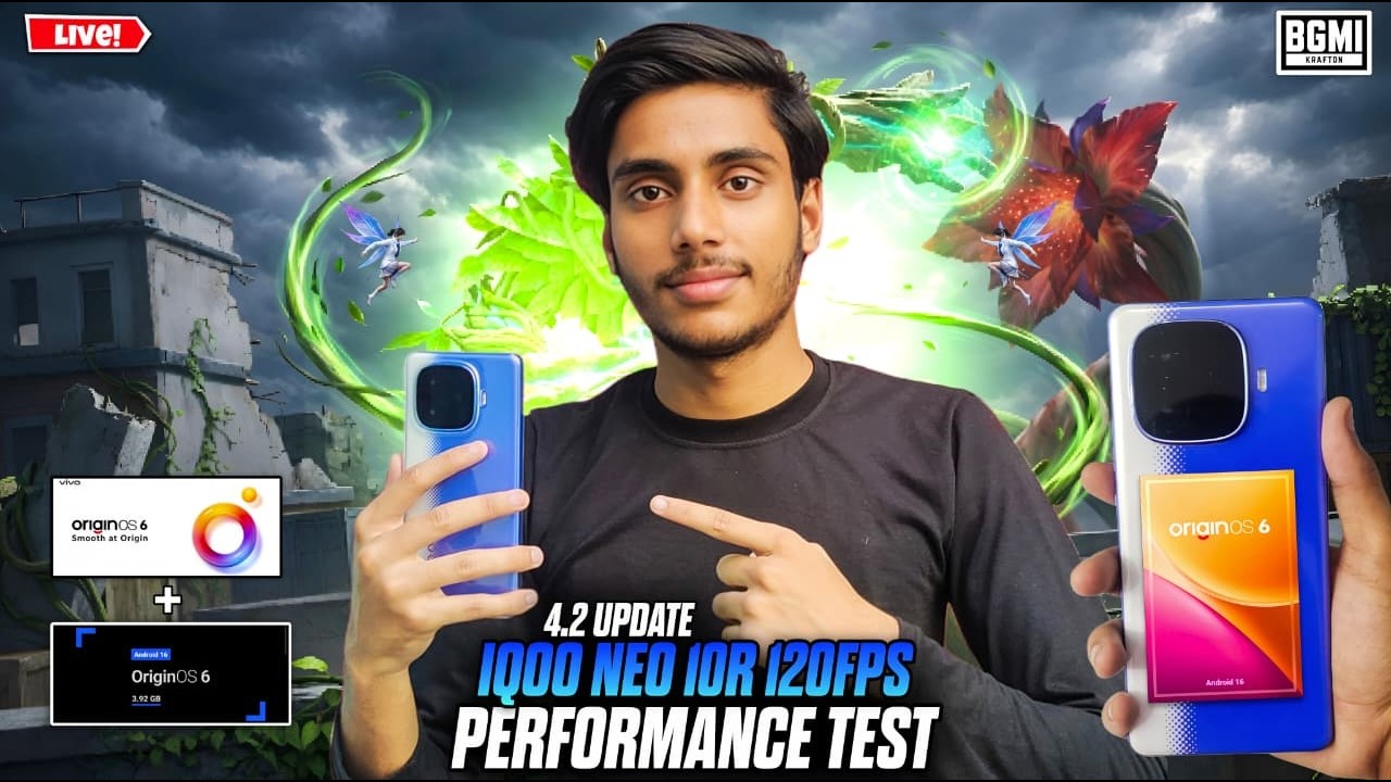 IQOO 10R 120 FPS BGMI TEST 🔥FPS METER LIVE | WITH HANDCAM 😲#shortslive #120fps #iqooneo10r