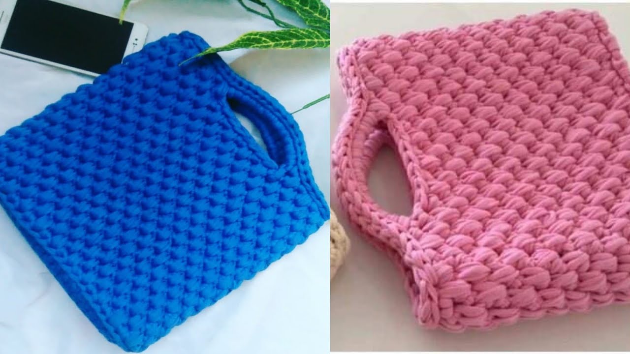 شنطه كروشيه بخيط الكليم/كروشيه شنطه بتصميم جديد/ bags crochet #كروشيه_ديجا