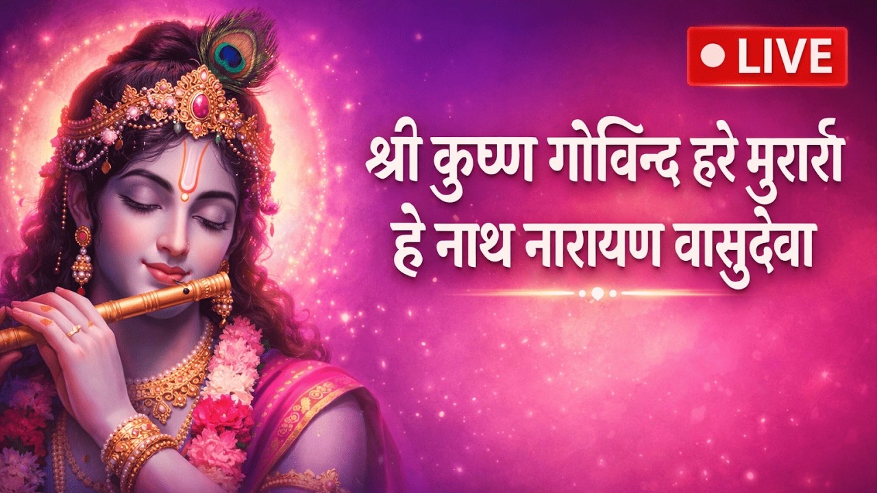 LIVE Krishna Mantra Chanting for Peace & Sleep | Nonstop Meditation | Vasudeva Mantra