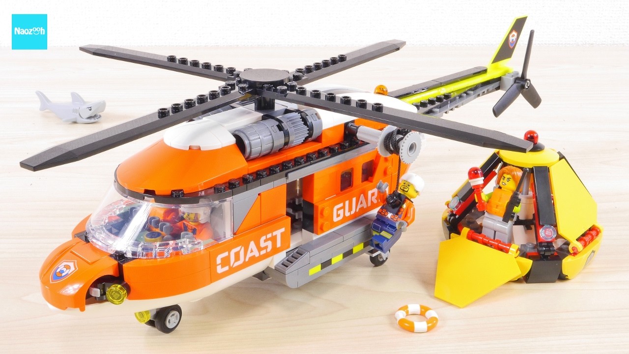 レゴ シティ 沿岸警備隊ヘリコプター 60503／ LEGO City Coast Guard Helicopter Speed build & Review