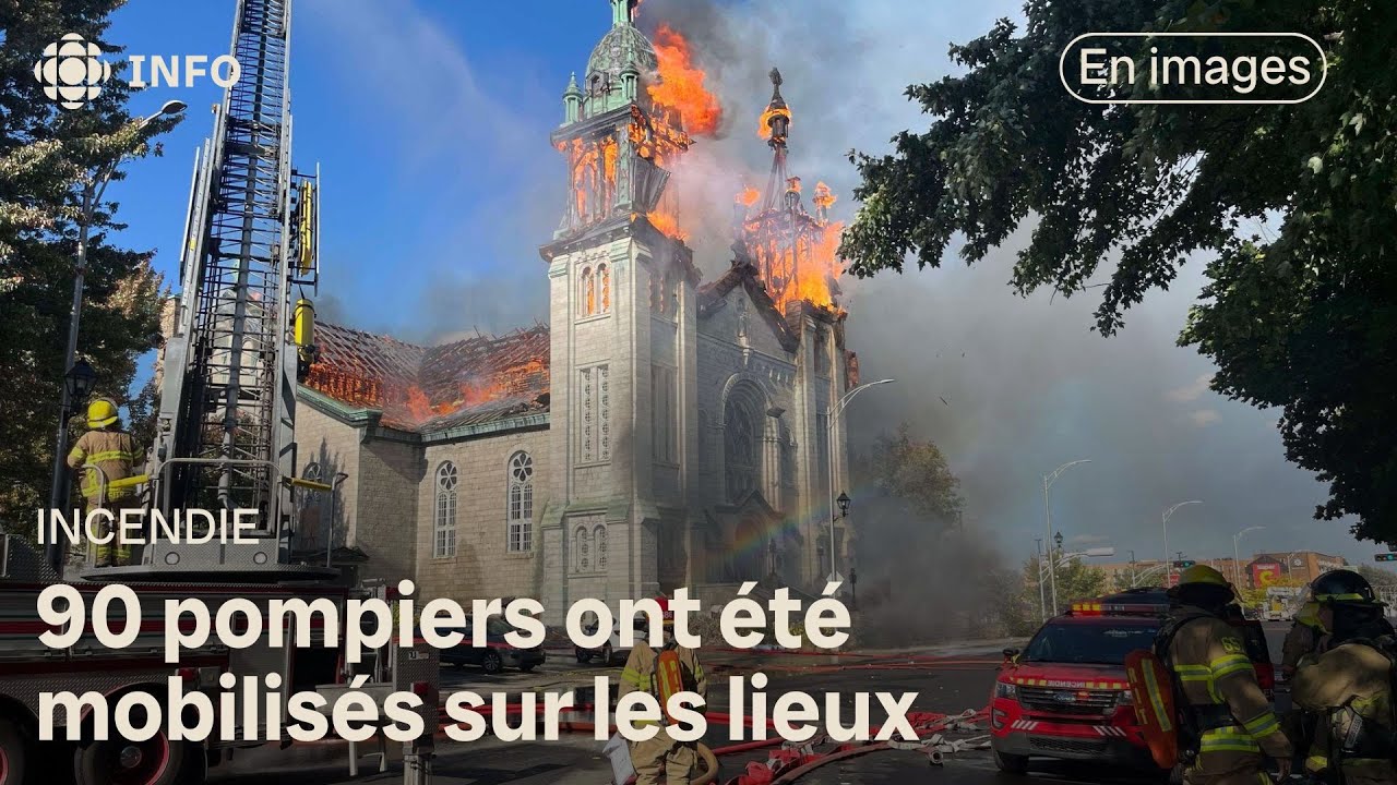 L&rsquo;&eacute;glise Notre-Dame-des-Sept-All&eacute;gresses d&eacute;truite par les flammes
