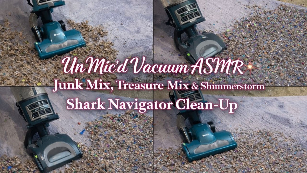 UnMic’d Vacuum ASMR ✨ Junk Mix, Treasure Mix & Shimmerstorm | Shark Navigator Clean-Up