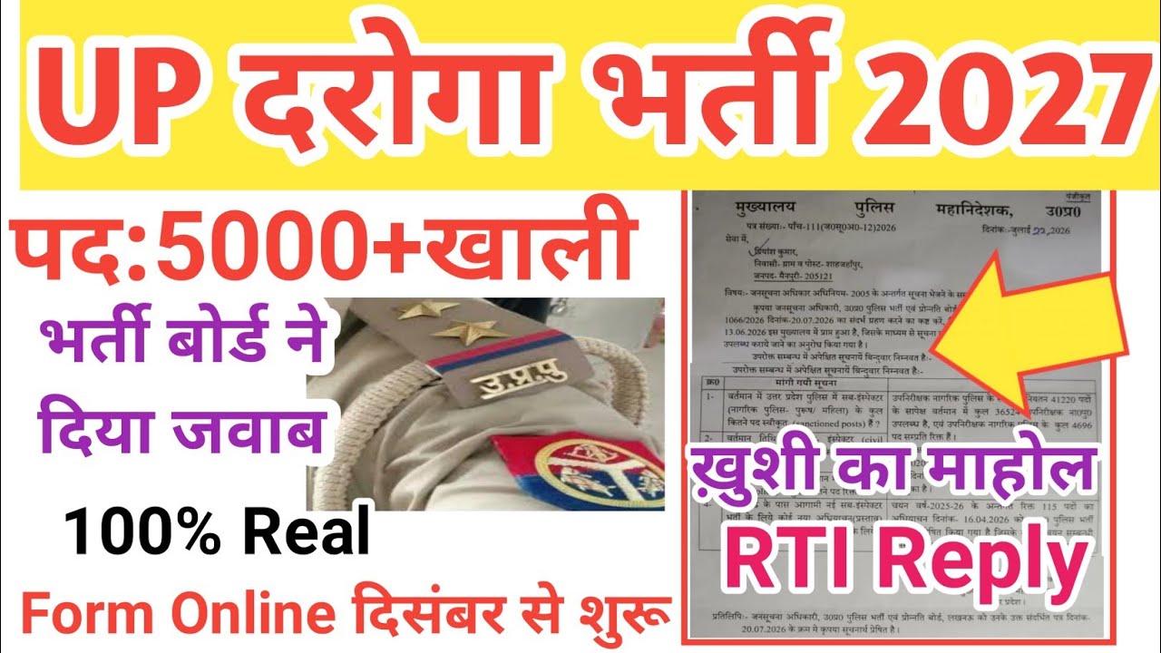 UPSI New Vacancy 2026, when will the new UPSI vacancy be released, UP Sub-Inspector Recruitment s...