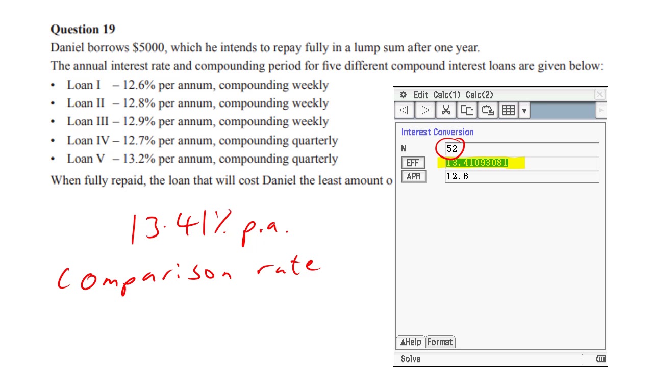 Effective Interest Rate Comparison