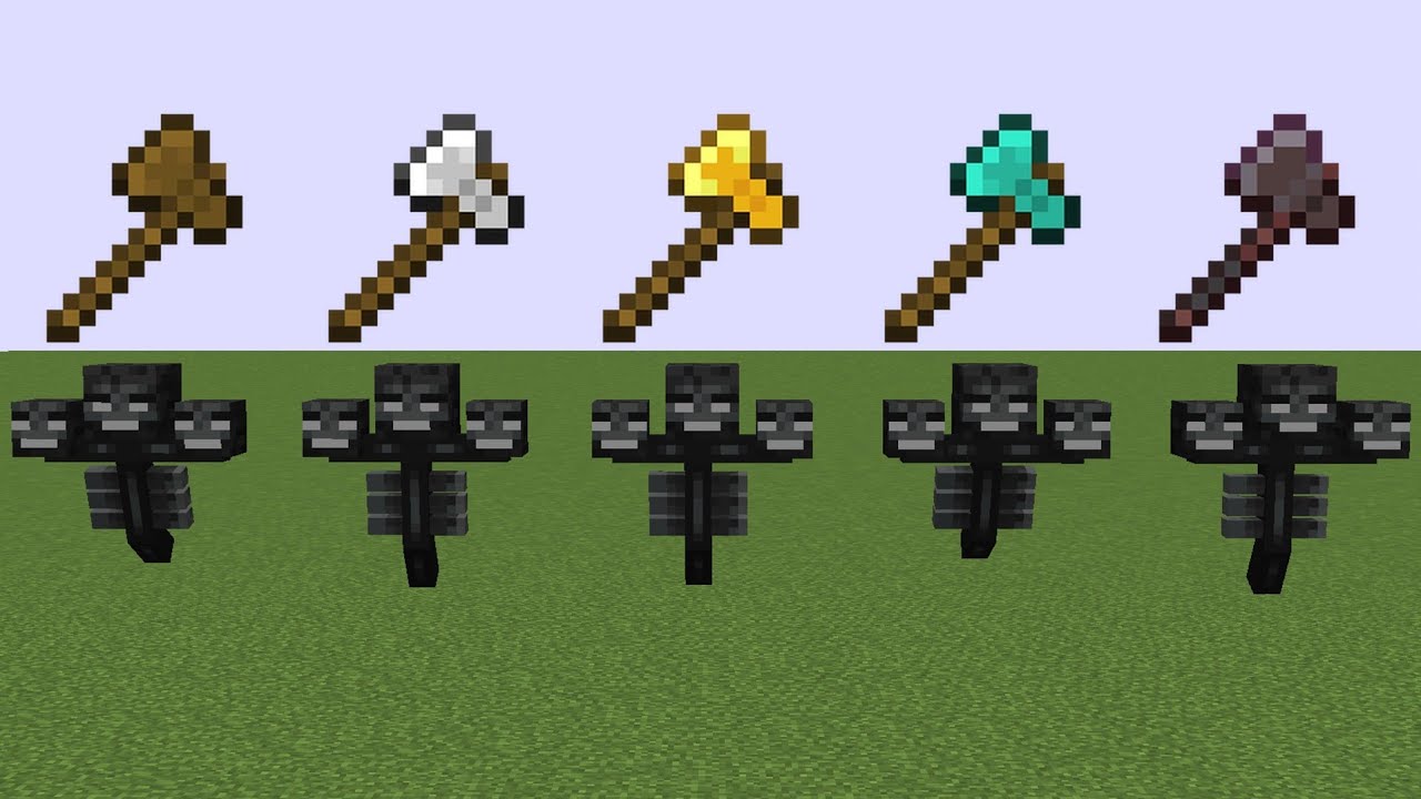 Which Axe kills wither faster?