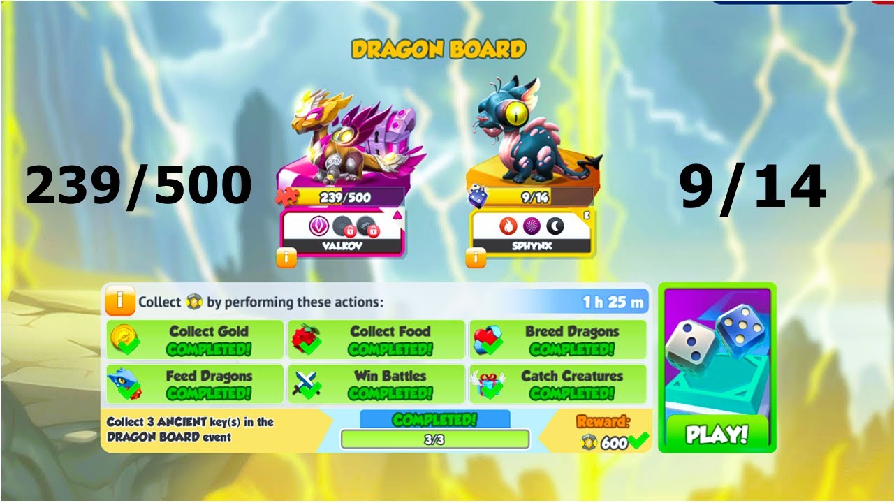 239 Valkov Dragon Piece and 9/14 Sphynx Dice Ancient Event | Pokralle Ancient event | DML