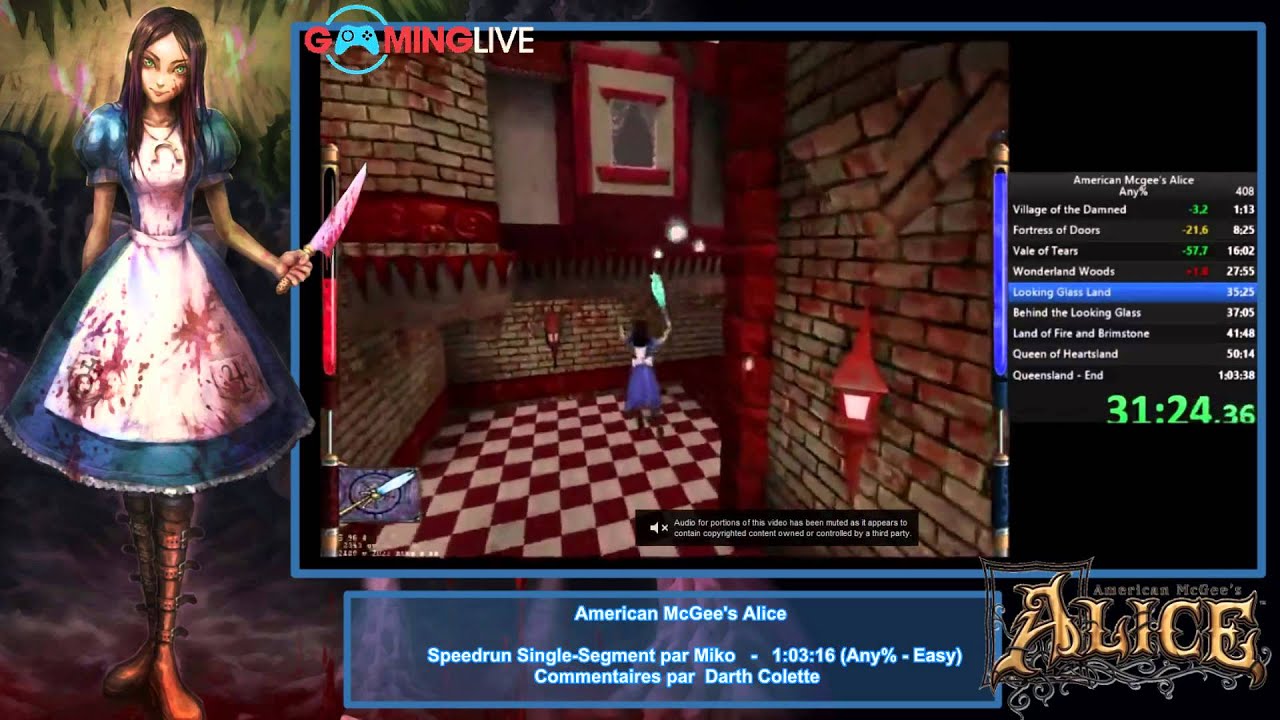 American McGee's Alice (Single Segment) - Mardi 17 Mars 2015 - Gaming Live TV2 - La run WR comment&eacute;e