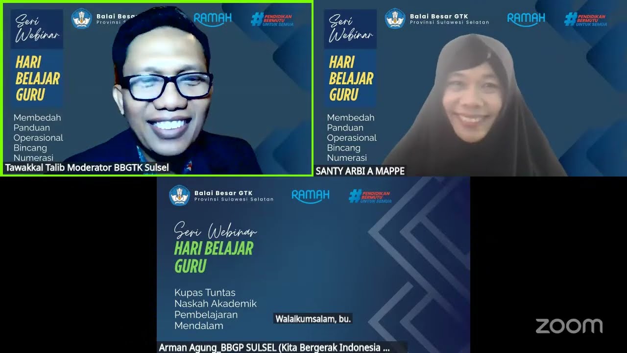 Webinar Hari Belajar Guru - Membedah Panduan Operasional Bincang Numerasi