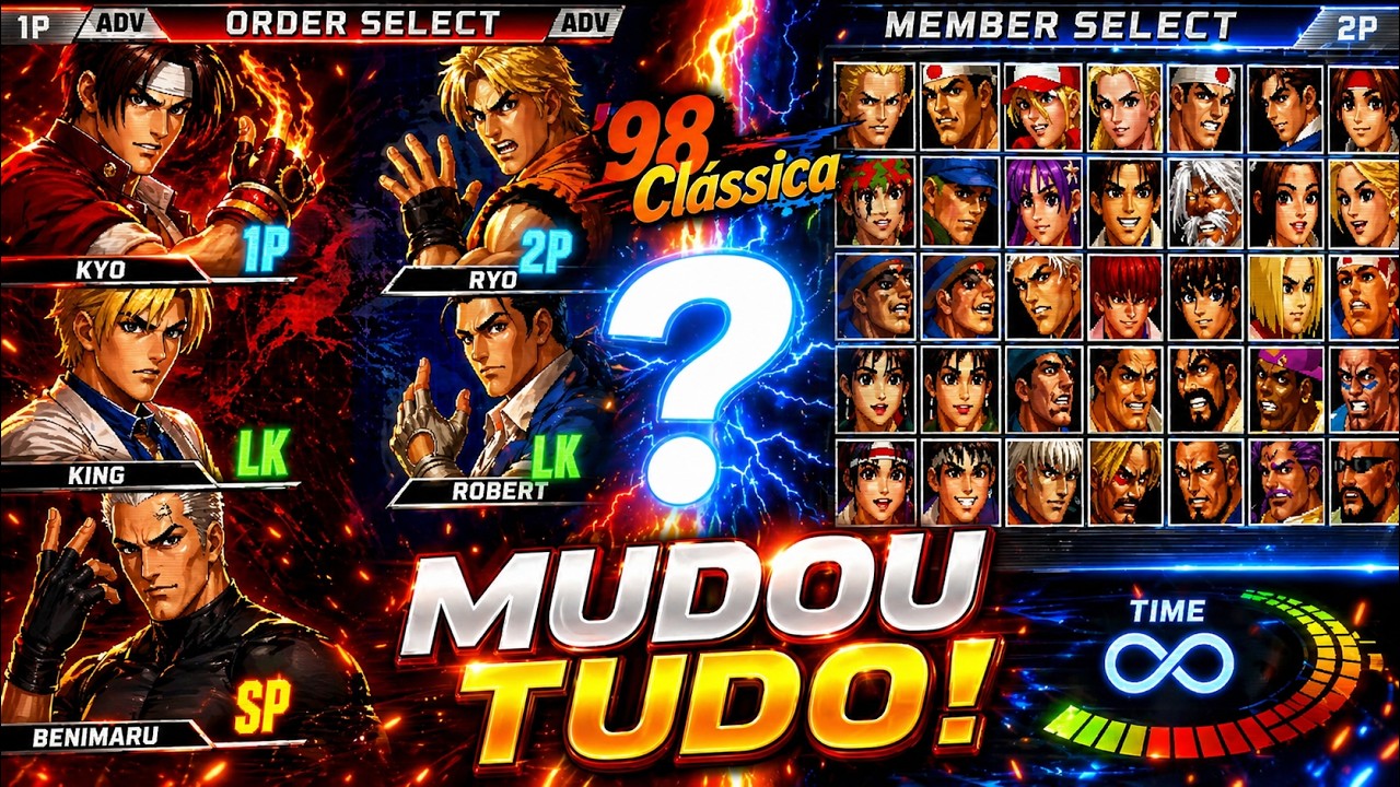 VEJA AS DIFERENÇAS ENTRE KOF 98 CLÁSSICA E 98 UM FE(ULTIMATE MATCH FINAL EDITION)
