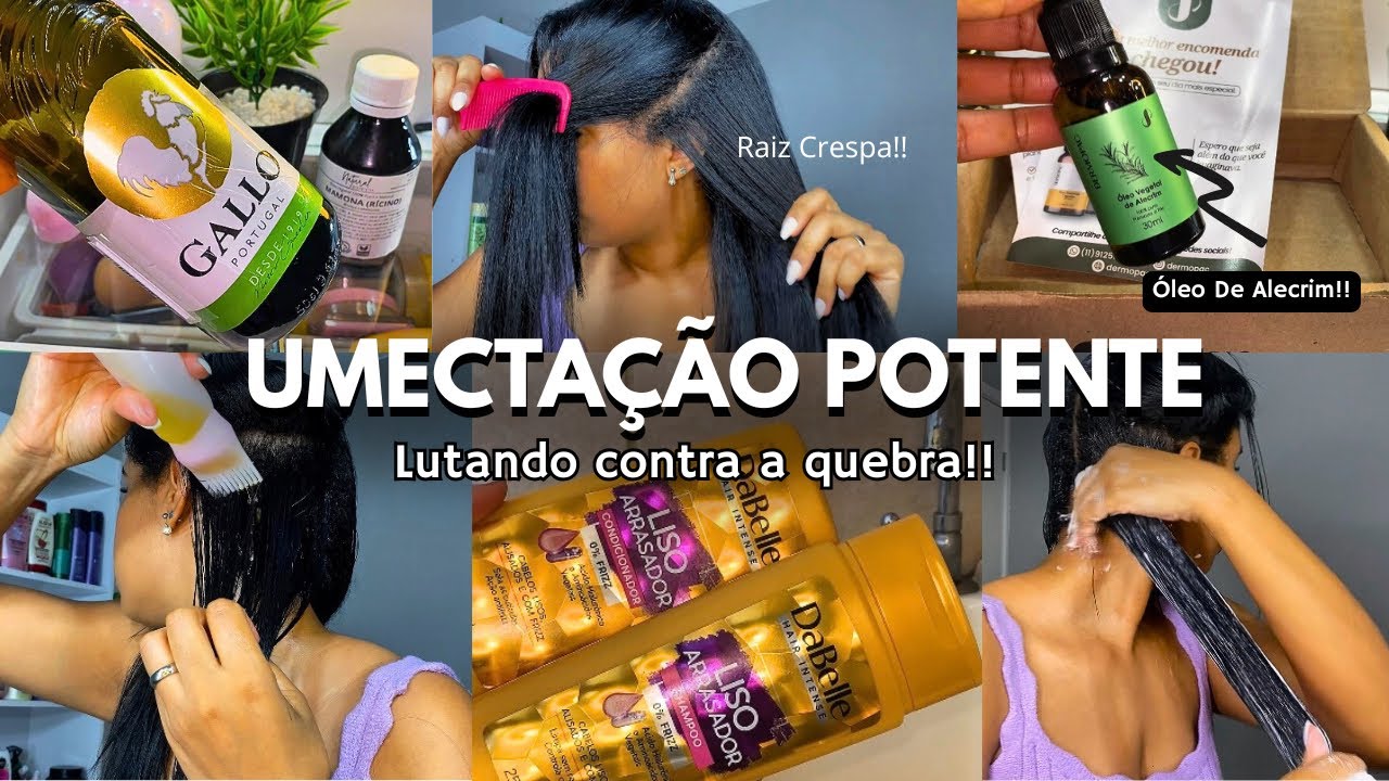 UMECTAÇÃO CAPILAR🍃| RAIZ MUITO CRESPA SOCORRO😱| Lutando contra a quebra.