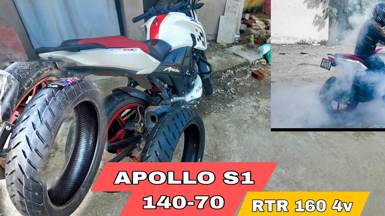 TVS APACHE RTR 160 4V UPDATE NEW TYRE BEST TYRE S1