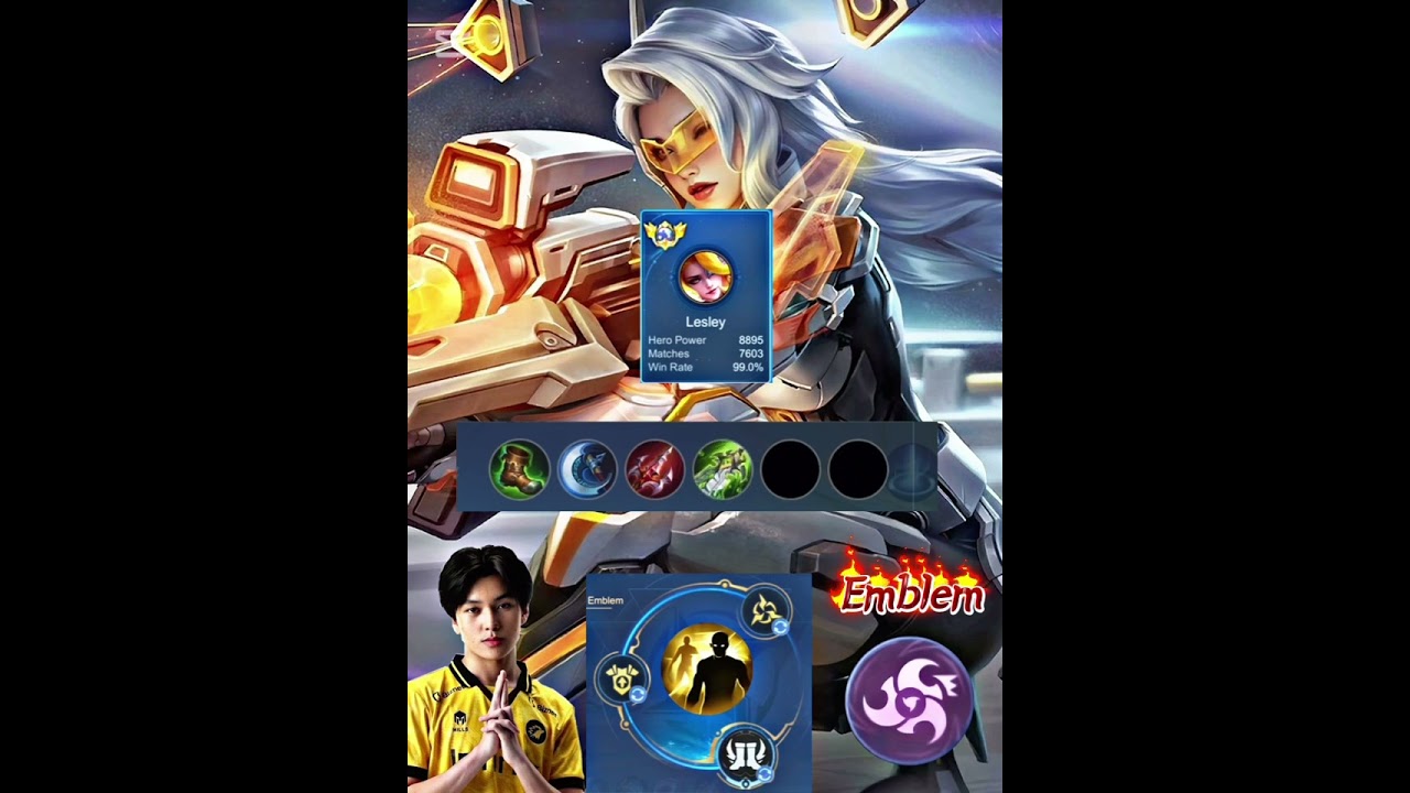 Lesley Best build 2025🔥 (One Shot) | Lesley MLBB #mobilelegends  #mlbb