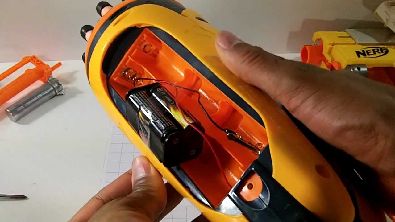 14.8 volt Nerf Swarmfire ROF mod