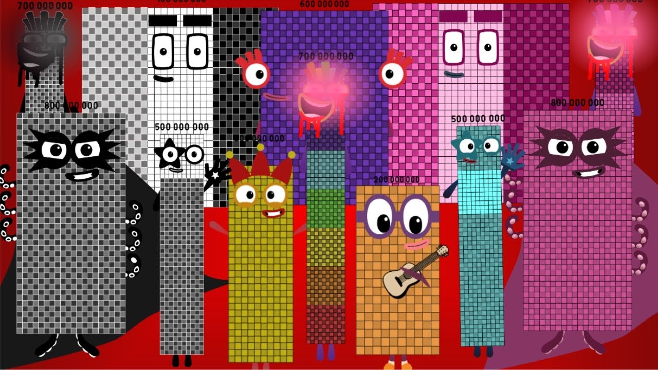 Normal vs. PinkGirl vs Negative: Jolly Numberblocks Band (100M-1B) Epic Battle!