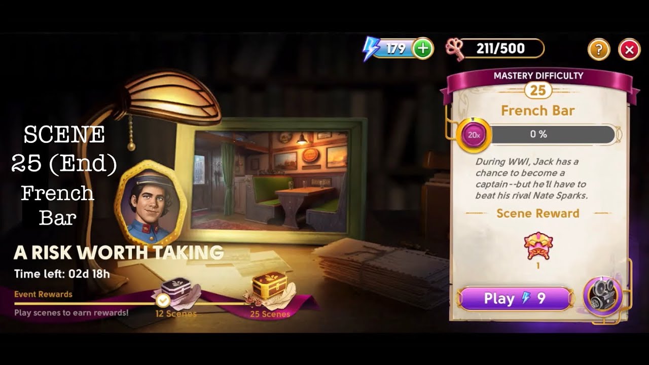 A Risk Worth Taking Secrets Event Scene 25 (Last Scene) - French Bar. No loading screens.
