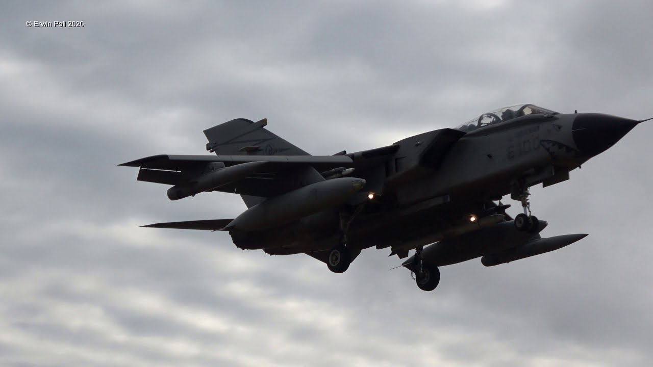 4x Panavia Tornado's Italian Air Force Full Afterburners Norvenich Air Base  Germany 30 Sept 2020