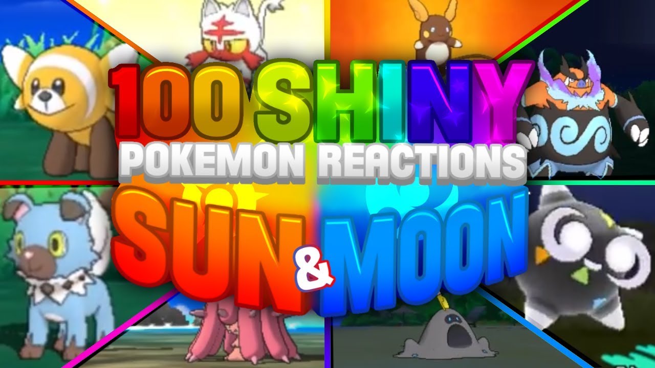 100 EPIC SHINY POKEMON REACTIONS! Pokemon Sun and Moon Shiny Montage