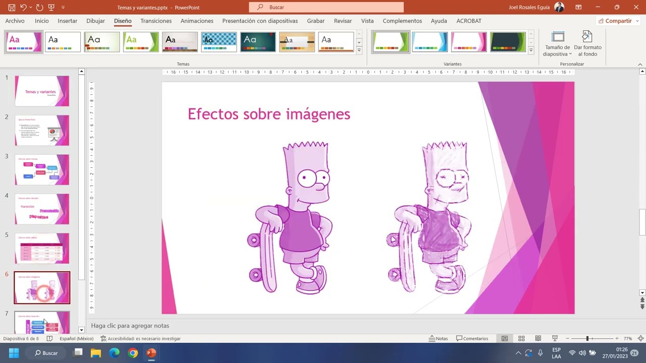 Curso de Microsoft PowerPoint - 8. Temas de diapositivas y variantes en PowerPoint