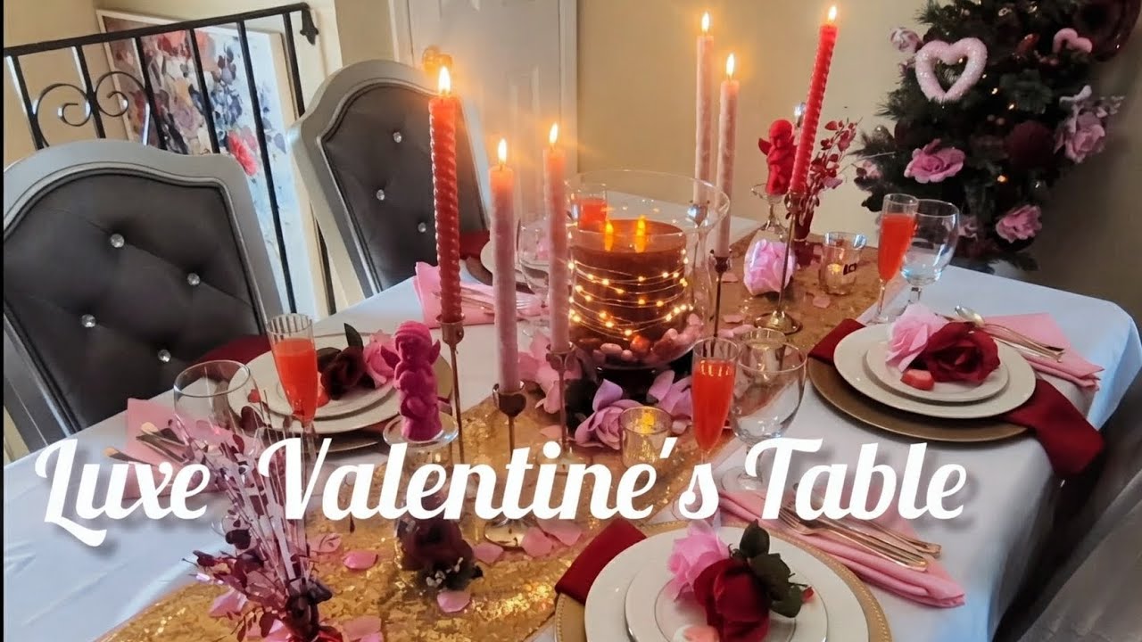  🌹Valentine's/Galentine's Day Table Setting Idea 2026/Last Minute Modern Glam Decor🌹