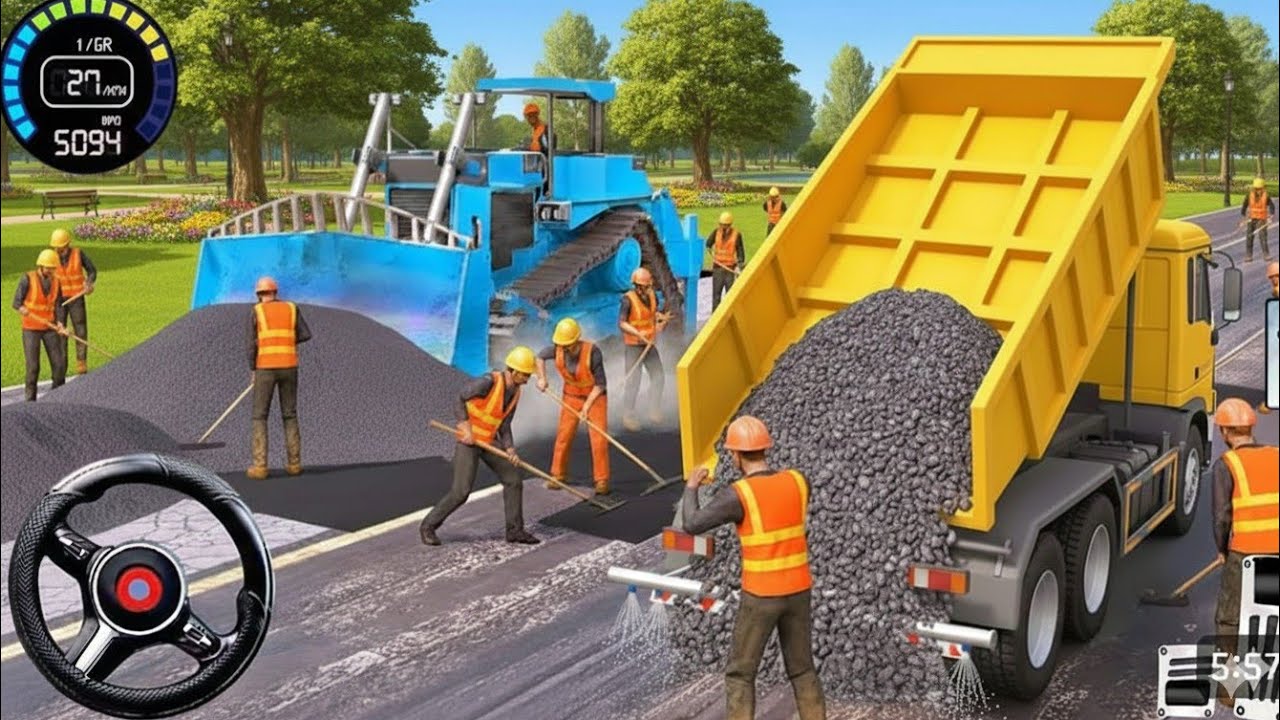 New Large City Road Construction Gameplay  - Android Gameplay
