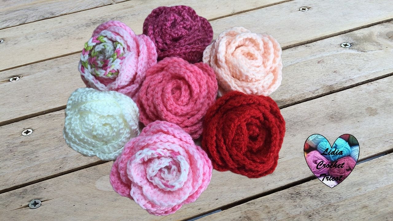 Roses au crochet très facile / Roses flowers tutorial crochet very easy (english subtitles)