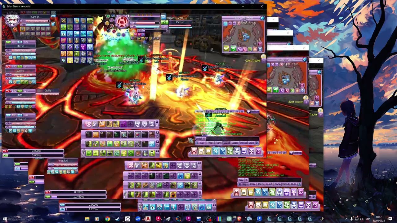 Eden Eternal Vendetta Demonic Temple 1&deg; Boss 5P(solo) guia (2025)