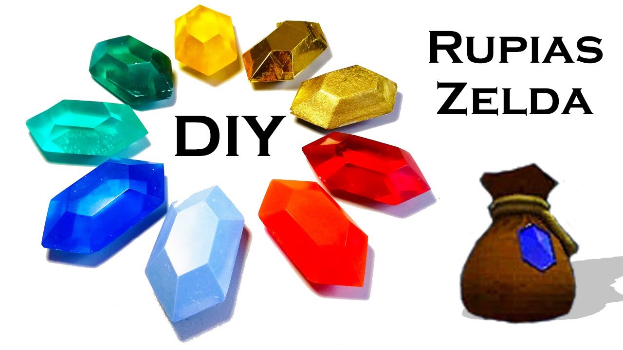 DIY | Cómo hacer rupias de Zelda con resina |  Plantilla Gratis