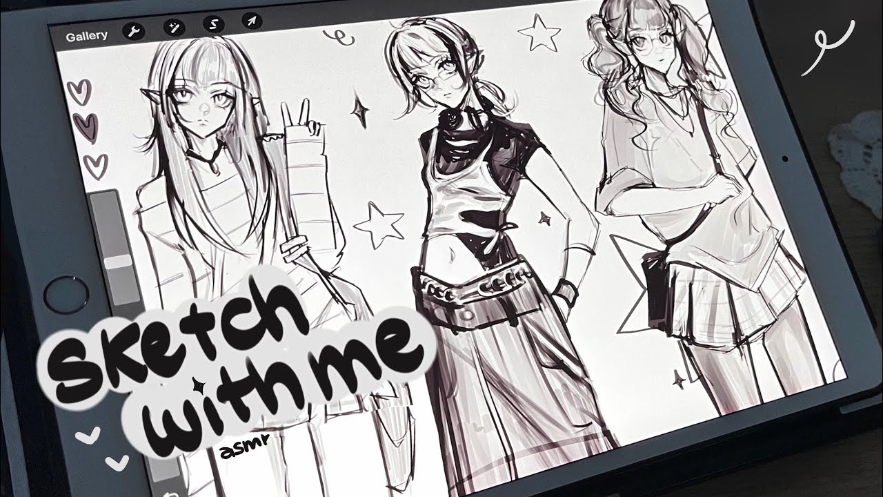 real time sketch with me ⋆˚⟡˖ ࣪ [ procreate, art process, draw with me ]