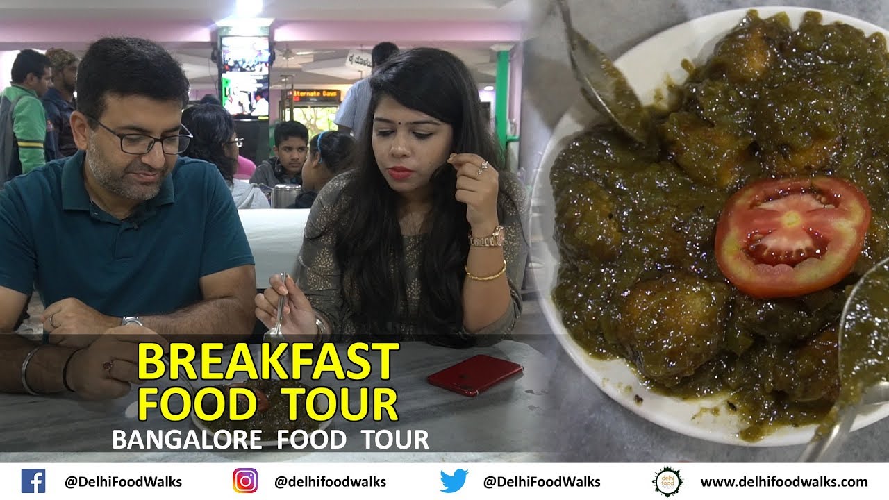 Bangalore BREAKFAST Food Tour | GREEN Idli, BHAAT (RICE) Dosa |  Bangalore Food Tour