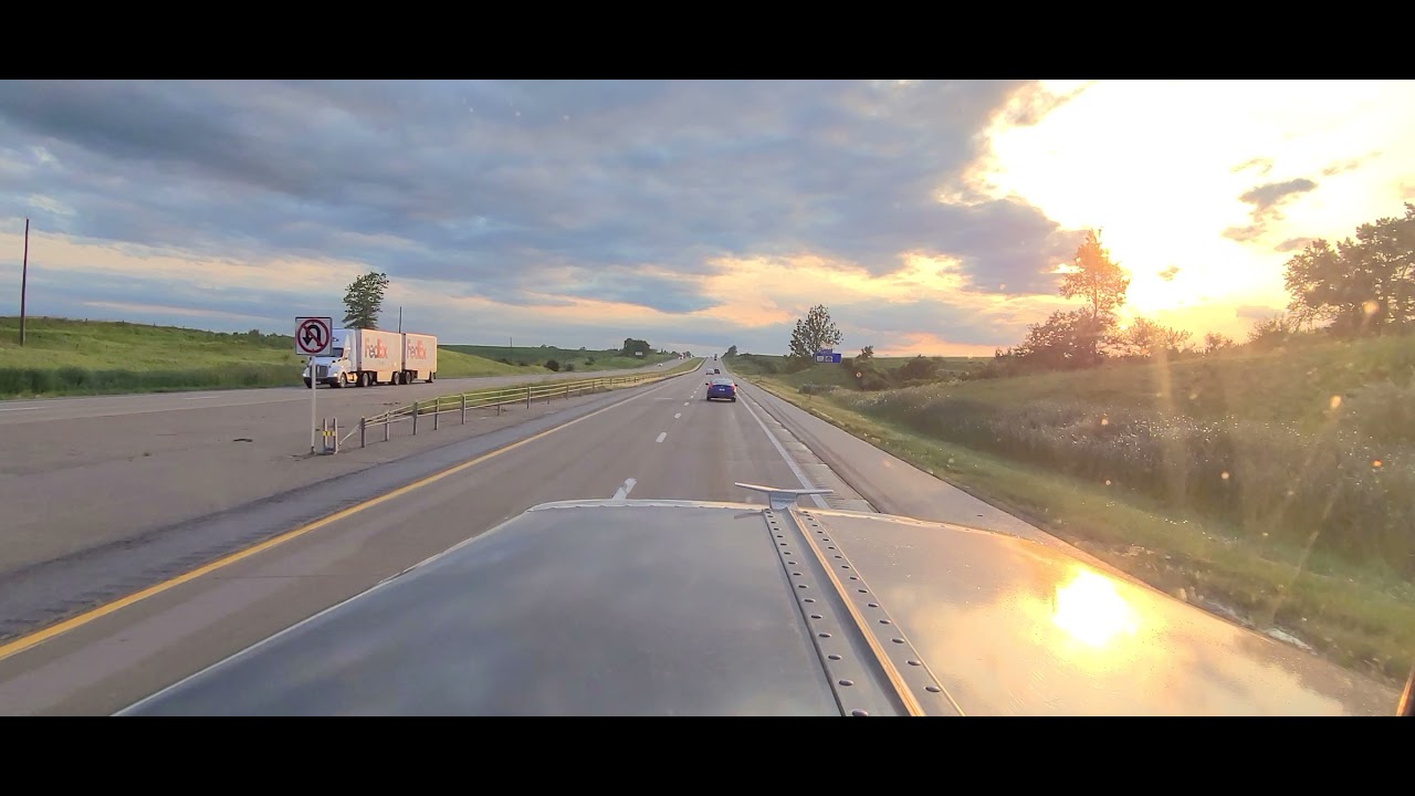 Peterbilt Cat 6nz Interstate 80 westbound Iowa