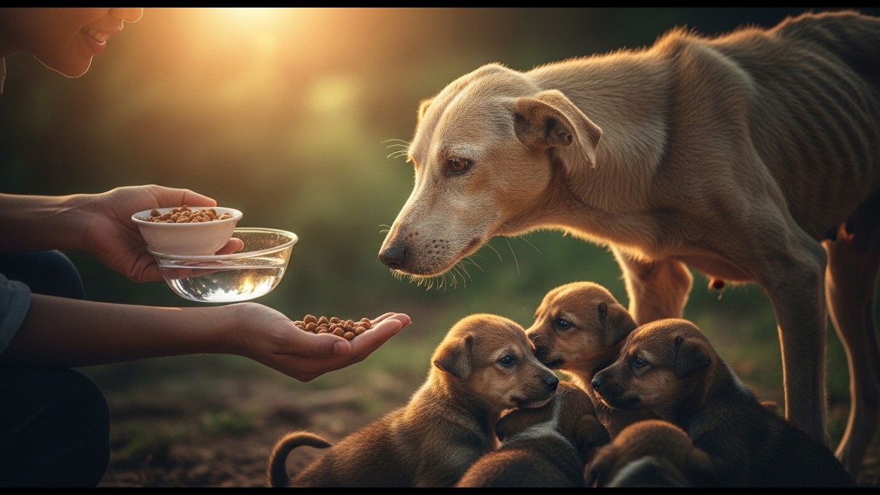 Injured and Alone… A Mother Dog Fought to Save Her Puppies!