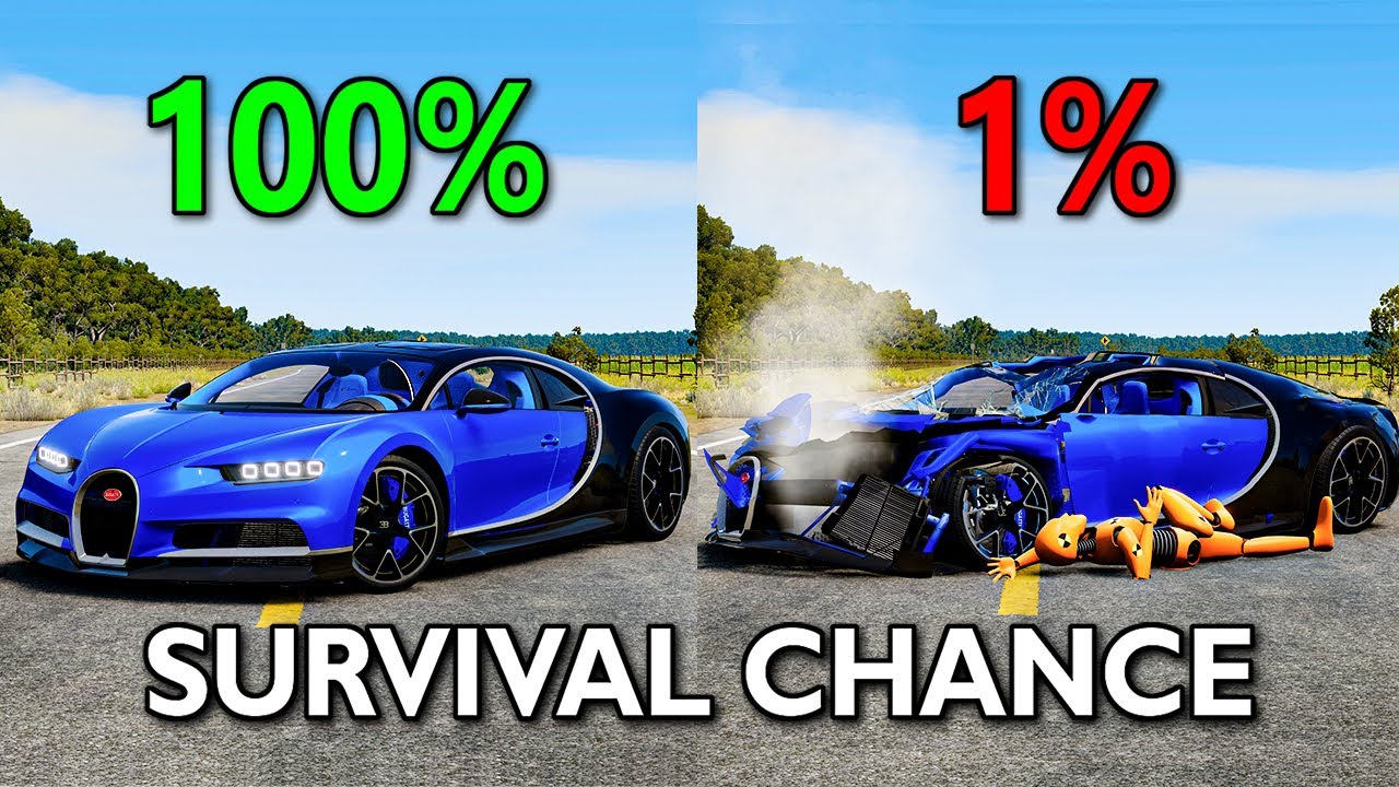 Realistic Survival Chance Crashes (With Dummies) #8 | BeamNG.drive