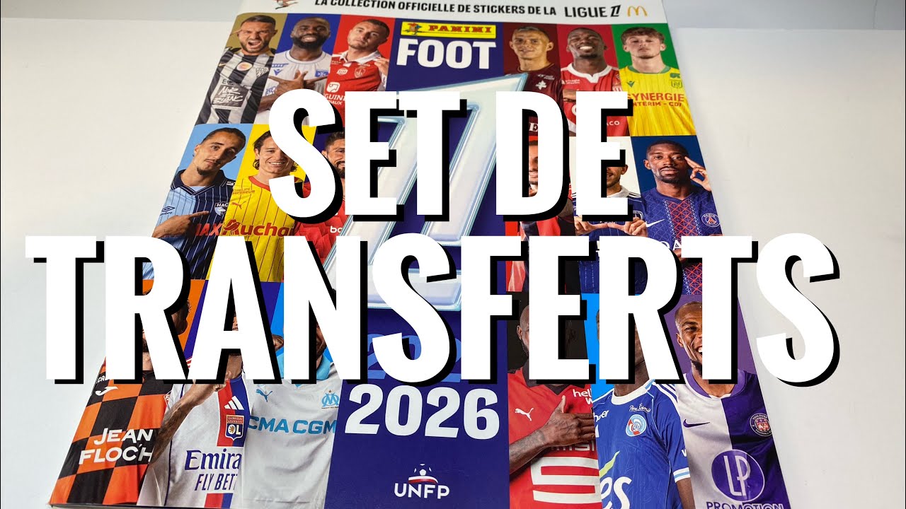 Album Panini Stickers ligue 1 2025/26 Set de Transfers