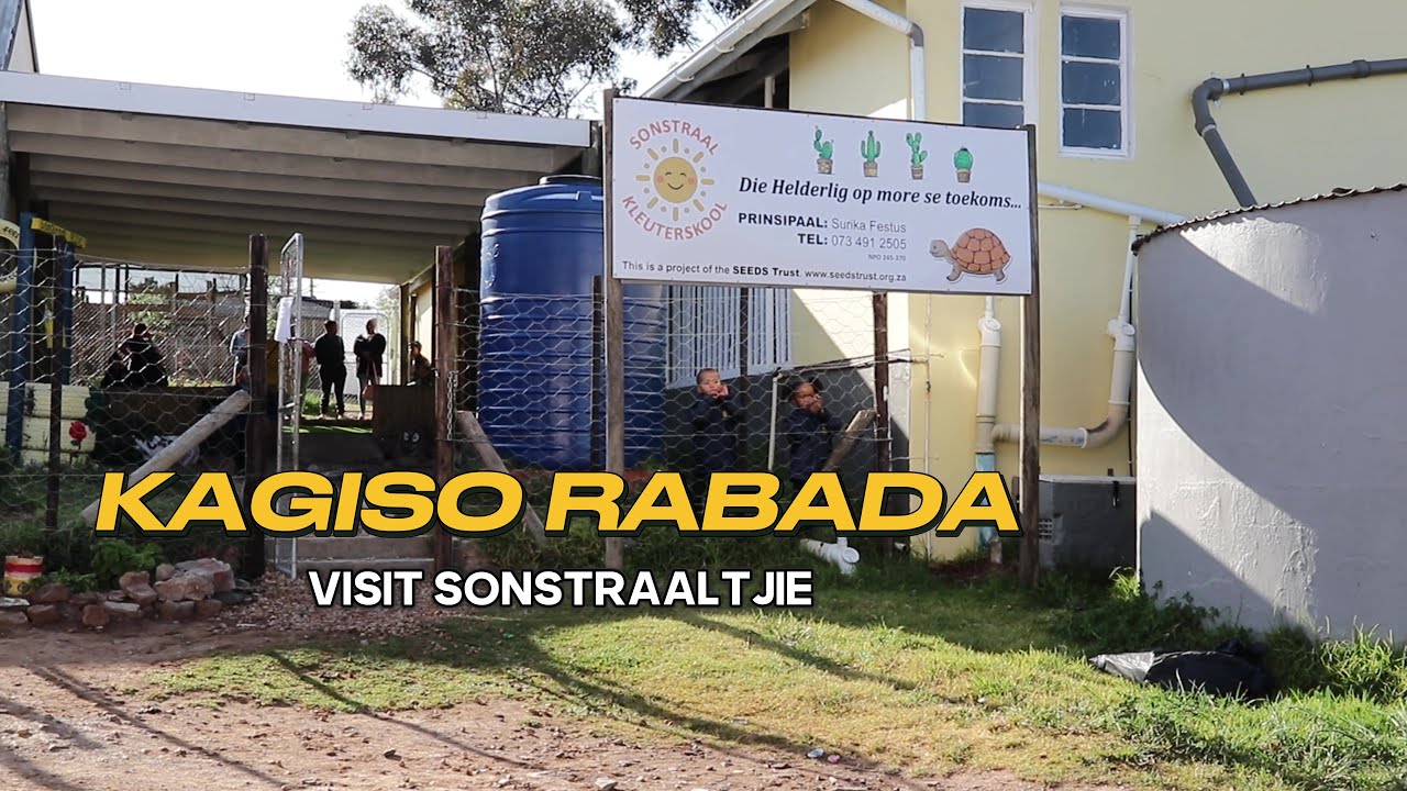 Kagiso Rabada visited Sonstraaltjie in Vanwyksdorp.
