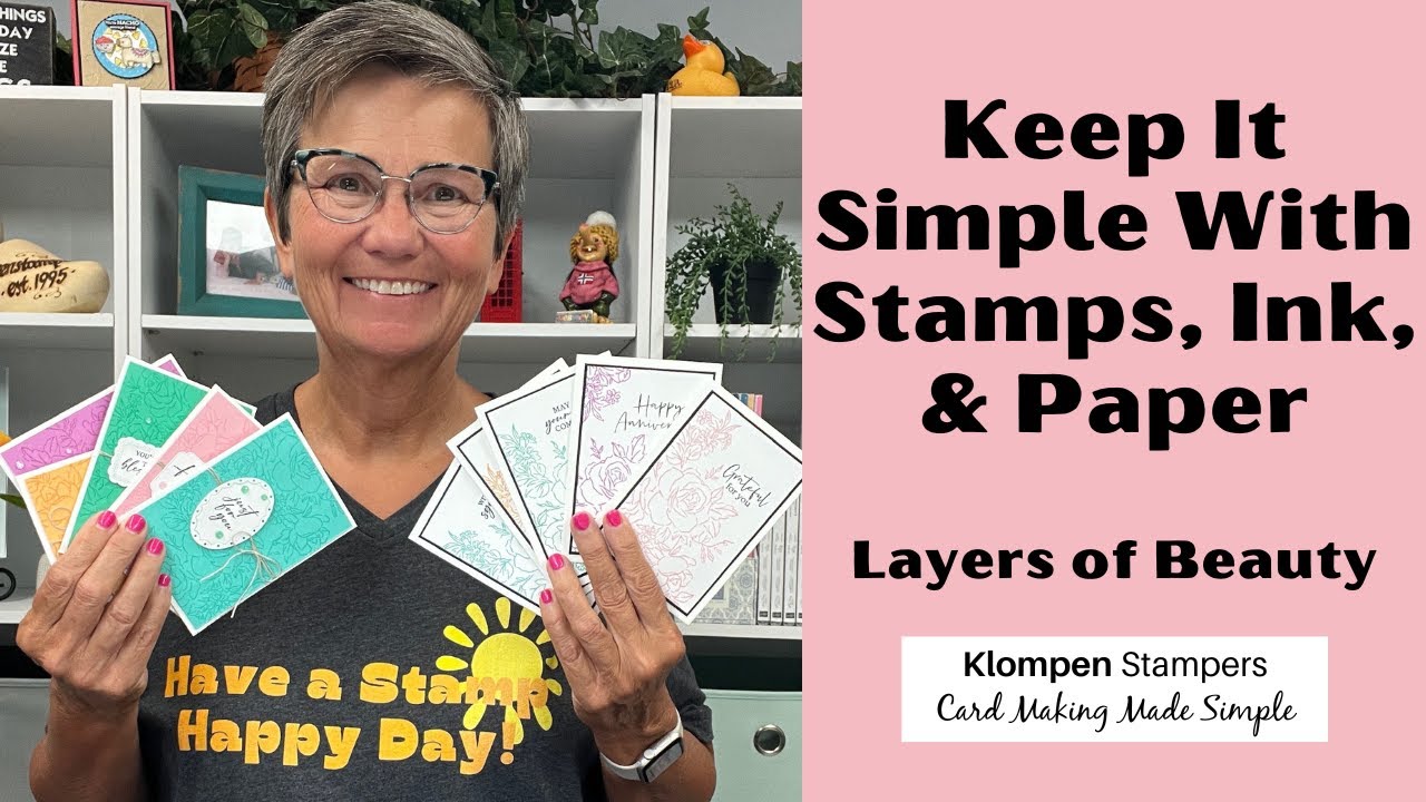 Сделайте открытки проще с помощью штампов, чернил и бумаги | Слои красоты