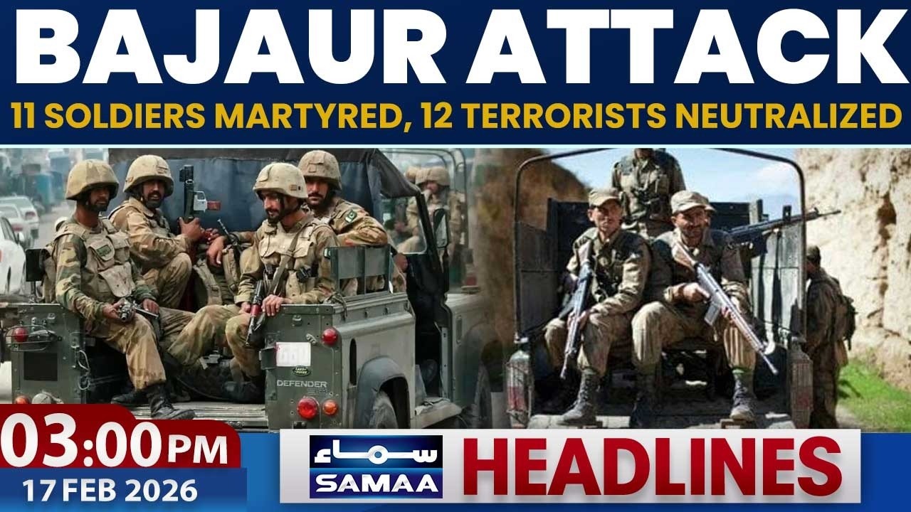 Bajaur Attack | 11 Soldiers Martyred, 12 Terrorists Neutralized | 03PM News Headlines