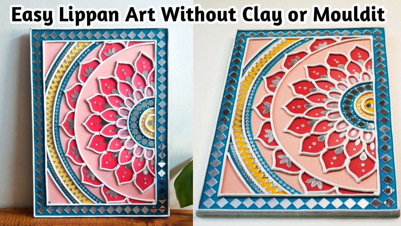 Lippan ART without using Clay or Mouldit | Easy DIY Lippan Art | Lippan ART Mirror ART