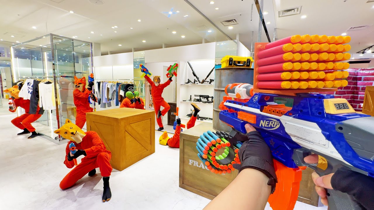 Nerf War | Amusement Park Battle 102(Nerf First Person Shooter)