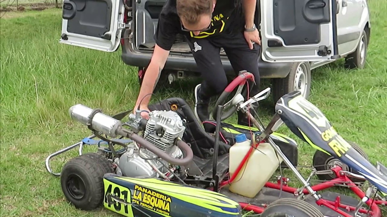 Probando karting//kayak150cc//Camara a bordo