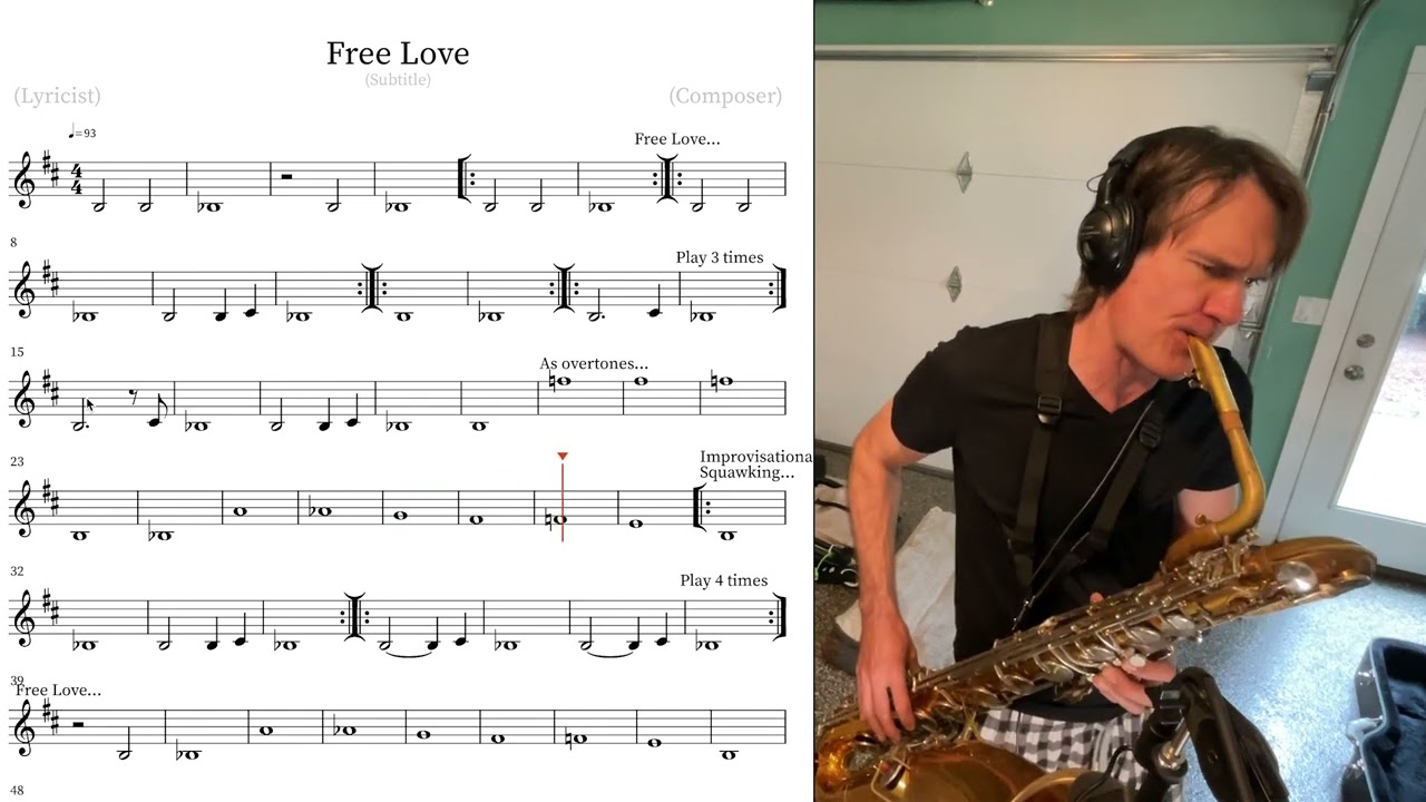 Free Love Morphine Tutorial for Baritone Sax