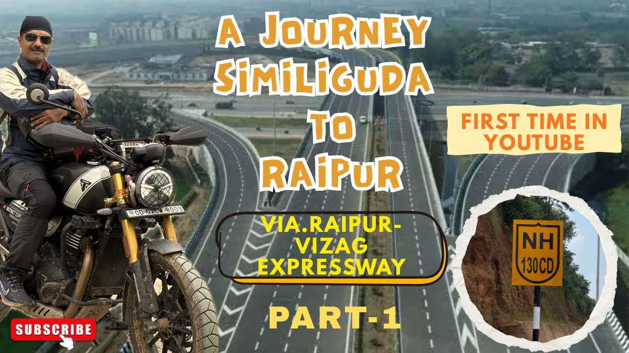 Similiguda to Raipur in bike🏍️(Part-1) VIA.”RAIPUR - VIZAG EXPRESSWAY” #motovlog 