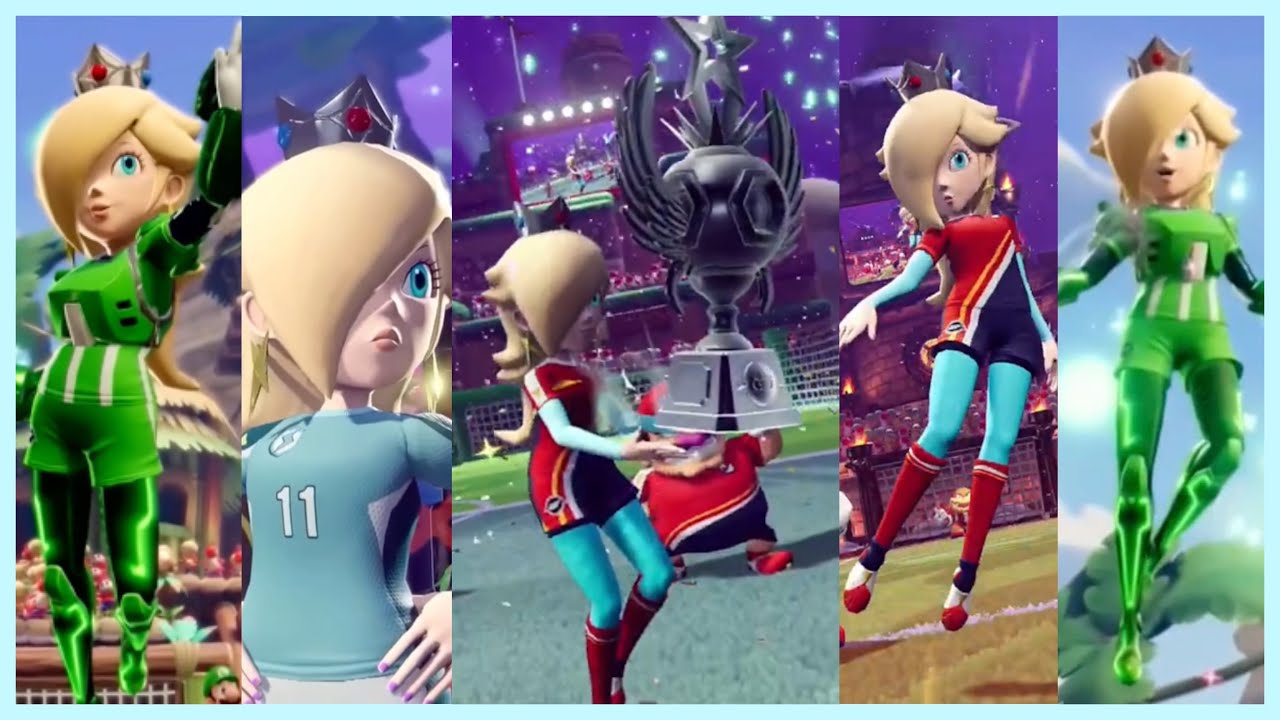 ⭐️Mario Strikers Battle League - all Rosalina animations⭐️