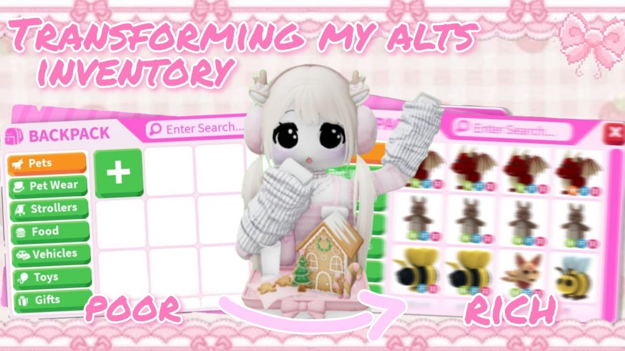 ₊˚⊹ ᰔTransforming my alts inventory | #adoptme ₊˚⊹ ᰔ