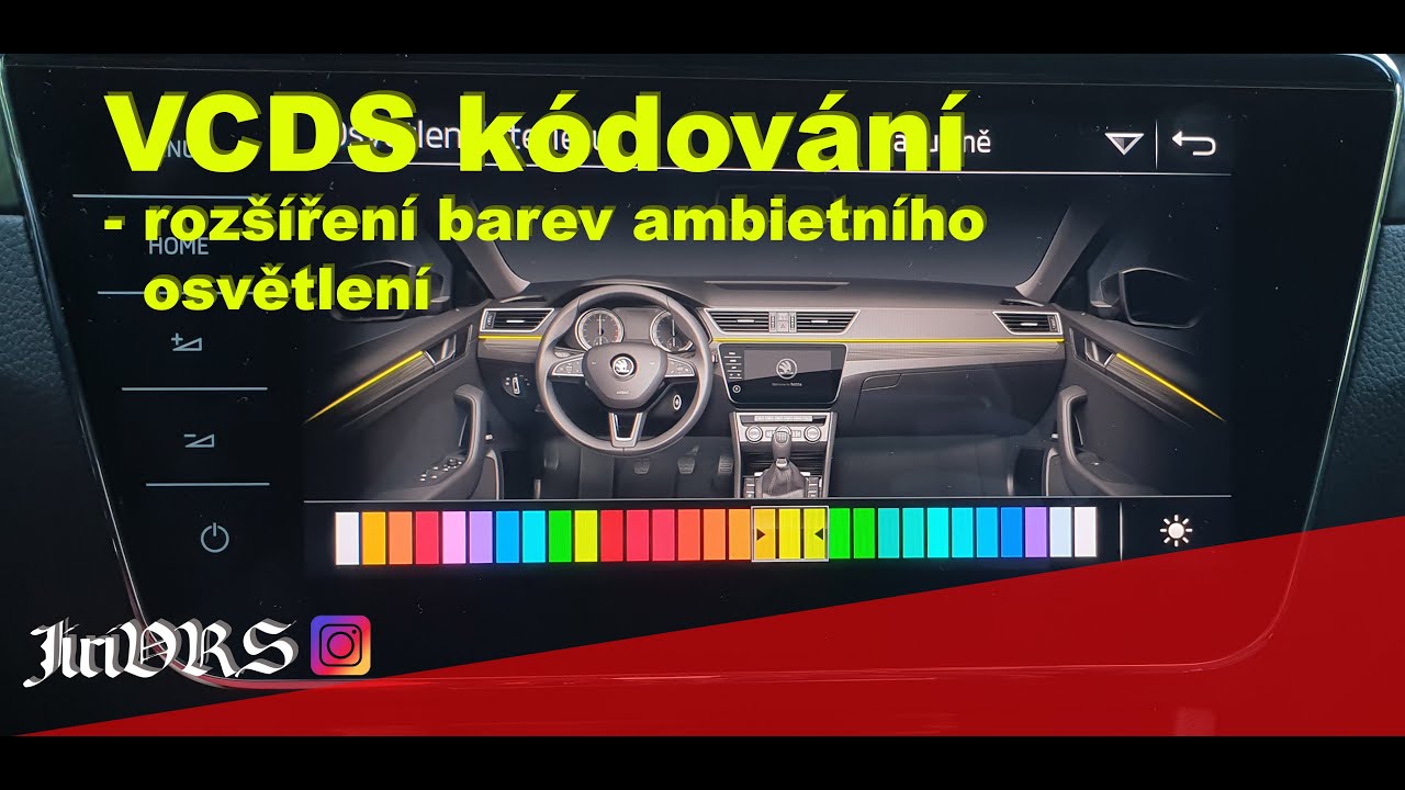 VCDS kódování - rozšíření barev ambietního osvětlení