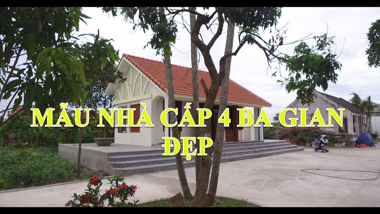 Mẫu Nhà Cấp 4 Ba Gian Kết Hợp Vừa Ở Vừa Thờ Diện Tích 6.7x3.35m