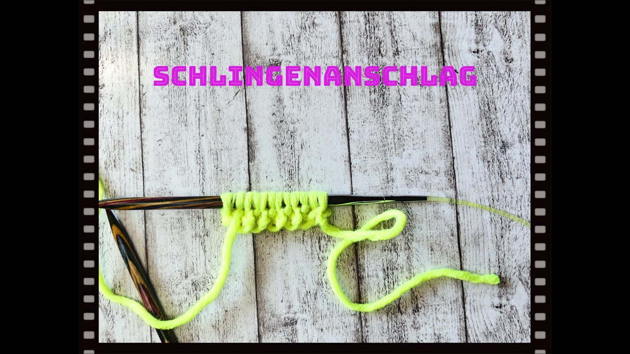 Einfachen Schlaufenanschlag/Schlingenanschlag stricken