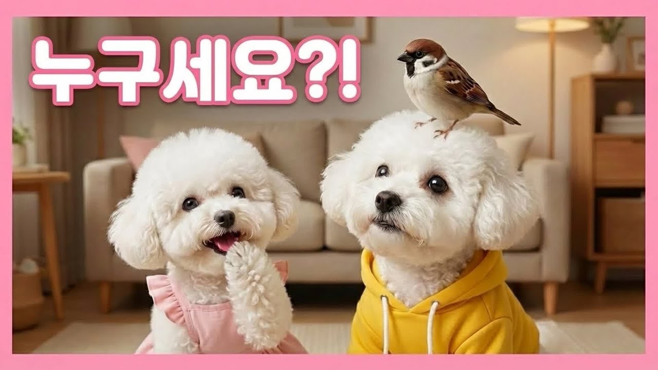 Ep.19 하늘에서 떨어진 작은 손님 🐥 아기 비숑이 참새의 엄마가 되었어요! (결말 대반전)